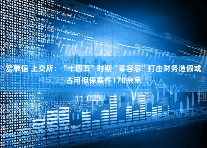 宏融信 上交所：“十四五”时期“零容忍”打击财务造假或占用担保案件170余单