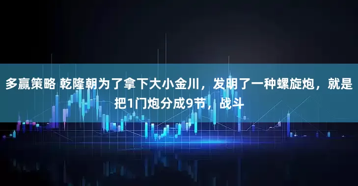 多赢策略 乾隆朝为了拿下大小金川，发明了一种螺旋炮，就是把1门炮分成9节，战斗